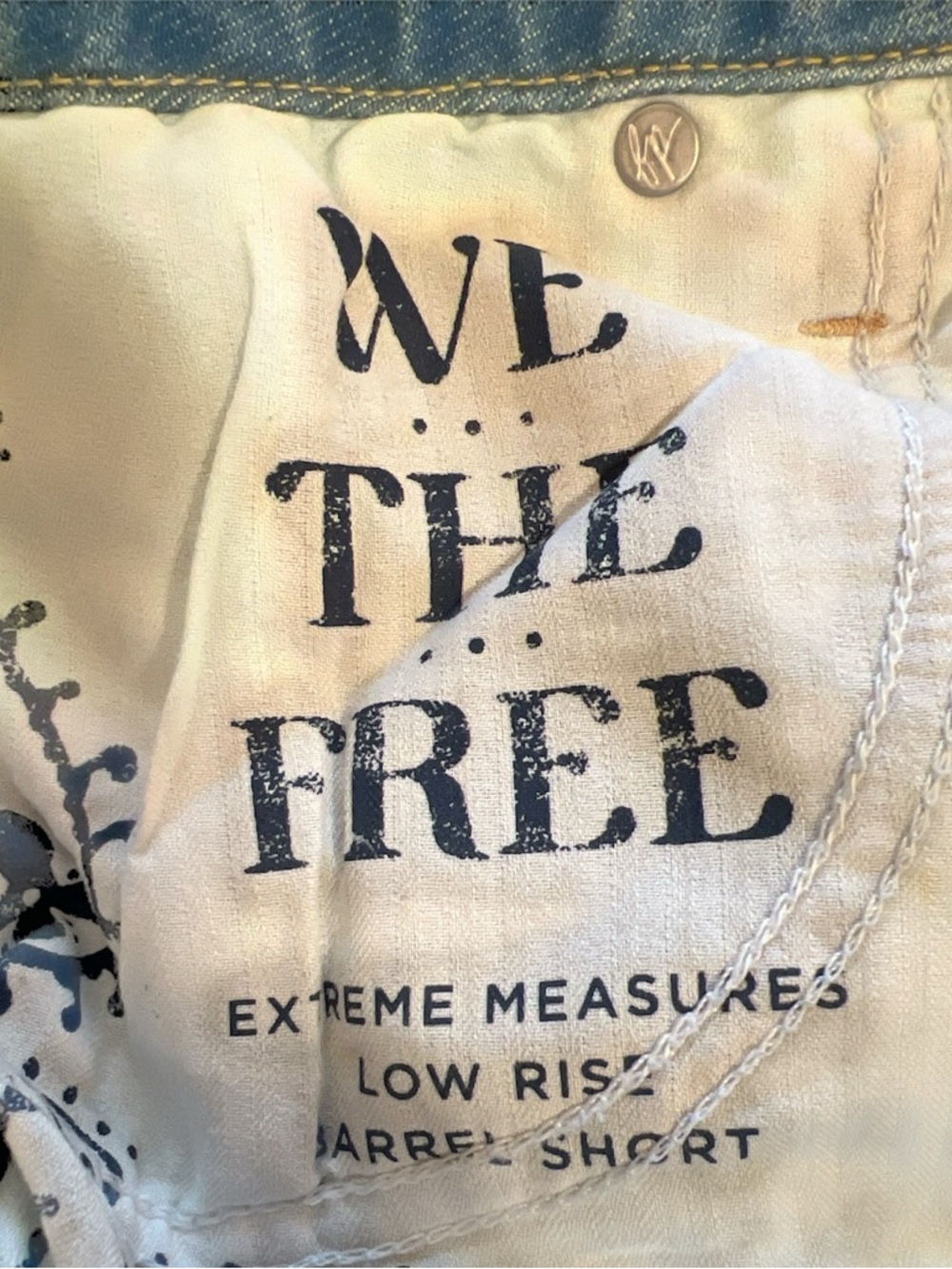 Free People We The Free Extreme Measures Barrel Shorts Long paint splatter 28 - Picture 7 of 8
